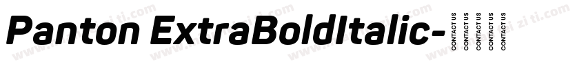 Panton ExtraBoldItalic字体转换